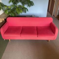 IDÉE 赤色 2.5人掛けソファ POLA SOFA