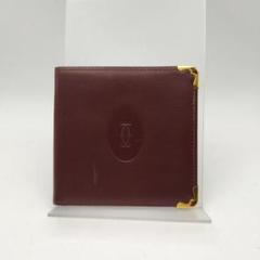 カルティエ　折財布　財布　ウォレット　マストライン　ボルドー