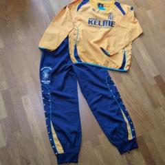 KELME ピステ上下セット オレンジ ネイビー 140