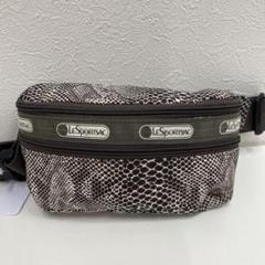 【未使用】レスポートサックボディバッグ 　黒×ヒョウ柄　ウエストポーチレディース 2025年最新】LeSportsac レディース ボディバッグ・ウエスト