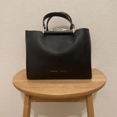 超希少　美品　イアクッチ　ハンドバッグ　ファーハンドル　2WAY　レザー　黒 2WAY】フェイクレザーワンハンドルバッグ(ショルダーバッグ