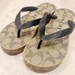 【新品⭐︎未使用】Coach コーチ レディース 厚底 ビーチサンダルのサムネイル