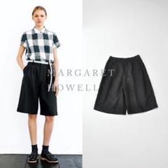 美品 マーガレットハウエル LINEN POPLIN サマープリーツキュロット 美品 マーガレットハウエル LINEN POPLIN サマープリーツ