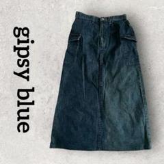 gipsy blue デニムスカート ロングスカート カーゴスカート(M)ブルー