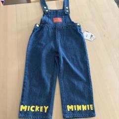 新品　しまむら　リトシー　レトロ　デニムサロペット　ディズニー　110cm