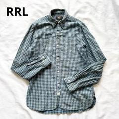 RRL インディゴチェックワークシャツ　ラルフローレン　シアサッカー