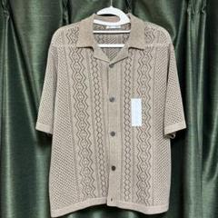 ウォッシャブル メッシュニットシャツ（5分袖） ベージュ Sサイズのサムネイル