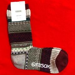 RASOX☆ラソックスL字型靴下Mサイズ24～26㎝：フェアアイル・クルー／中厚のサムネイル