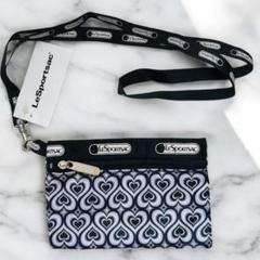 LeSportsac モノクロハート柄 サコッシュ　ポシェット　レスポートサック