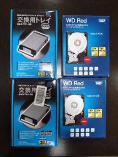 WD Red 3TB + 交換用トレイ SA3-TR1-BK REX-SATA 3シリーズ 交換用トレイ SA3-TR シリーズ｜ラトック