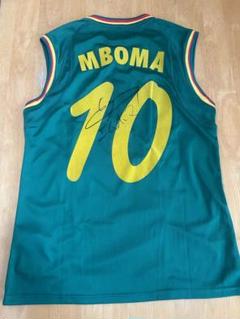 超希少 中古 正規品 サイン入 カメルーン代表 02 エムボマ Ｌサイズ 超希少 中古 正規品 サイン入 カメルーン代表 02 エムボマ L