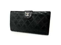CHANEL シャネルピコローレラムスキン ココマーク 長財布 シャネル(CHANEL)シャネル ココマーク 二つ折り長財布 財布
