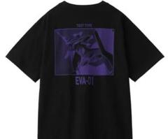 X-GIRL×EVANGELION FACE S/S TEE ブラック×パープル
