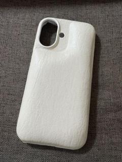 スマホケース ホワイト レザーケース　iPhone16 韓国