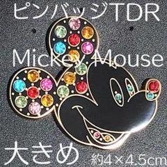 未使用 美品 ミッキー キラキラ ピンバッジ ディズニー レトロ カラフル 希少