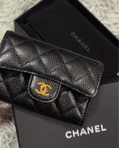 CHANEL レザー 名刺入れ 黒 ブラック シャネル マトラッセ レザーカードケース（名刺入れ） 黒 CHANEL