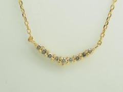 ○agate アガット 天然ダイヤモンドネックレス K18YG D0.04ct