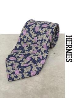 Y112/美品 フランス製 HERMES ネクタイ 7278MA 幅8cm