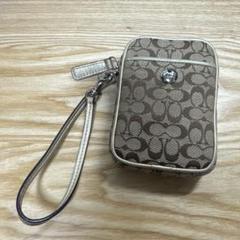 「新品未使用」COACH コーチ　シグネチャー　サテン　シガレットケース　ポーチ Yahoo!オークション -「コーチ シガレットケース」の落札相場