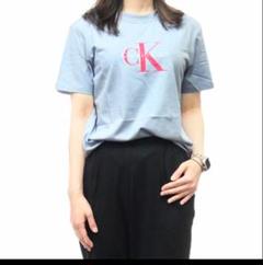 涼しげカラーCALVIN KLEIN JEANS レディースTシャツ Mサイズ