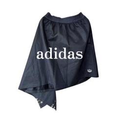 adidas アディダス スカート アシンメトリー ブラック 変形 透け感
