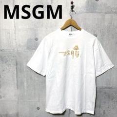 MSGM エムエスジーエム メンズ プリントT Tシャツ S ホワイト
