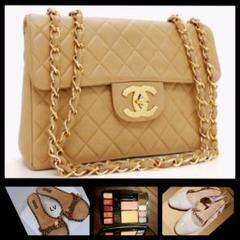 LVミュル付❗美 CHANEL シャネル デカ ベージュ マトラッセ シリアル有