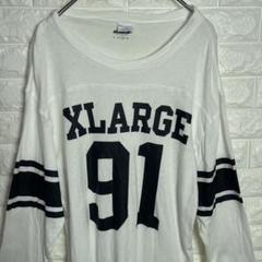 X LARGE・Campionコラボ/メンズ長袖シャツ/L /ホワイト