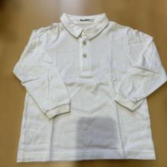 美品　100㎝　familiar ホワイト 長袖ポロシャツ
