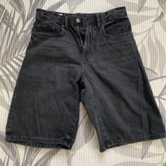 ZARA ザラ ブラック デニム ハーフパンツ バギーショーツ ジョーツ 30