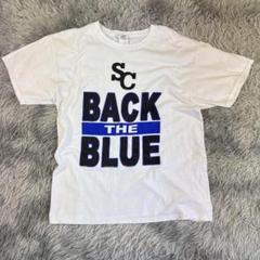 BACK THE BLUE Tシャツ/USA製/オーバーサイズ/ホワイト