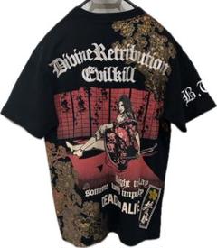 DIVINE RETRIBUTION /抜刀娘　デザインシャツ 抜刀娘 麗しの2人組半袖Tシャツ 抜刀娘 242127 和柄 和風 菊