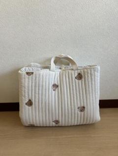 クマ刺繍キルティングマット