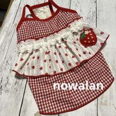 犬服ハンドメイド　お腹レースニットキャミワンピース