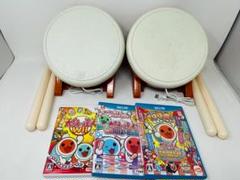 Wii・WiiU 太鼓の達人 タタコン 2台 セット★ソフト 3本付き (Z05