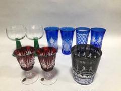 切子グラス3種　ワイングラス1種　合計9点セット　美品