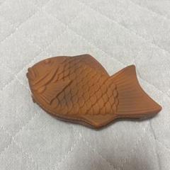 【ChocoR】たい焼き型ポーチ　２点セット　キャメル&ナチュラル リアル シリコンポーチ たい焼き 2個セット 小物入れ 小銭入れ
