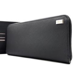 【未使用保管品】ダンヒル 長財布 ロゴプレート ラウンドジップ レザー 黒 未使用保管品】ダンヒル 長財布 ロゴプレート ラウンドジップ