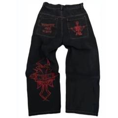 最終価格 00s jnco jeans ブラックバギーデニムパンツ 王冠 刺繍 最終価格 00s jnco jeans ブラックバギーデニムパンツ 王冠 刺繍