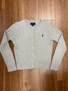 【美品】ポロ ラルフローレン ケーブルニット 現行タグ M /グレー POLO RALPH LAUREN - 希少サイズ✨️近年タグ XXL ポロラルフ