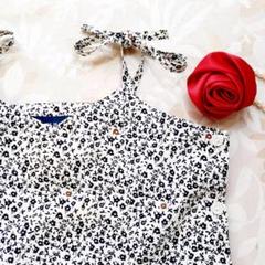 COMME CA DU MODE 花柄ノースリーブワンピース 120A 110