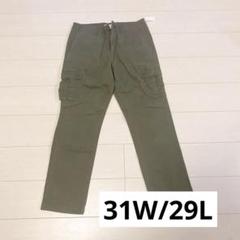 カーゴパンツ スリムフィット ストレッチ メンズ 31W 29L オリーブ
