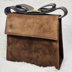 サルヴァトーレフェラガモ　ミニリボンバッグ　スエード　ブラウン　ヴァラ　バッグ サルヴァトーレフェラガモ ミニリボンバッグ スエード ブラウン