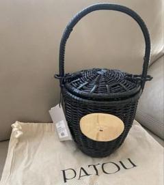 新品　美品　梅田阪急　patou カゴバッグ　黒　袋付き 新品美品梅田阪急patou カゴバッグ黒袋付き