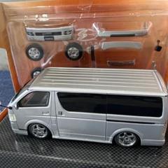 希少レア品　DISM トヨタ ハイエースD.A.Dエアロver. シルバー中古 DISM 1/24 200系ハイエース スーパーGT DADエアロver ダイ