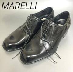 【最終値下げ】Marelli ELEGANZA 革靴ブラック　編み込み　黒 最終値下げ】Marelli ELEGANZA 革靴ブラック編み込み黒