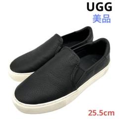 超美品　UGG アグ　ドライビングシューズ　希少サイズ　28 レザー　スリッポン UGG Australia スリッポン レディース 革 おしゃれ ブランド 黒