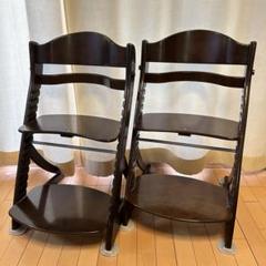 ☆2脚セット☆ 大和屋　すくすくチェアイーエヌ　ダークブラウン　YAMATOYA