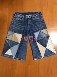 専用⭐︎デニム&ダンガリー リメイクパッチパンツ 160