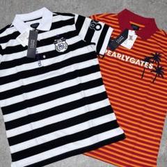 新品 2点セット パーリーゲイツ 半袖 ポロシャツ 5 ボーダー
